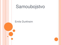 Durkheim samoubojstvo