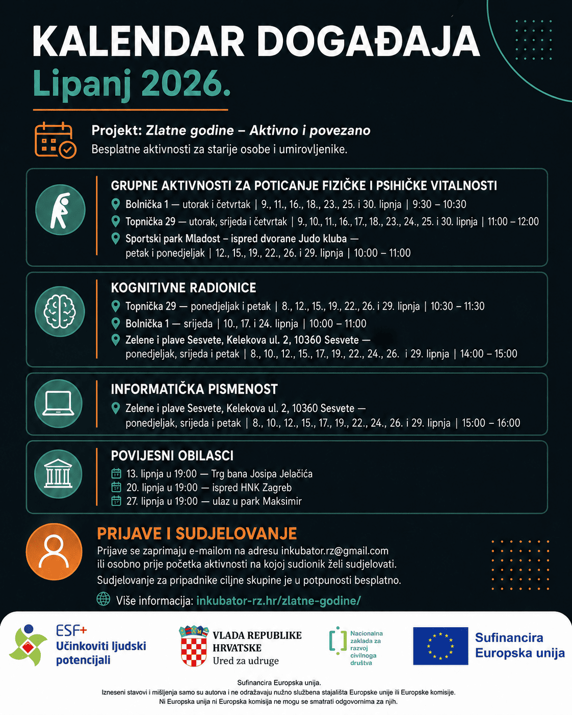 zlatne godine kalendar lipanj 2026
