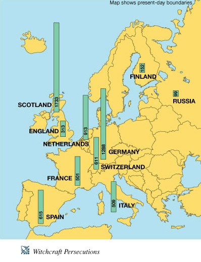 Progon vještica - Jakovina - i broj lomača