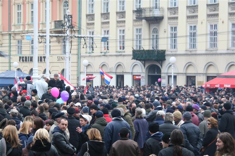 prosvjed u Zagrebu