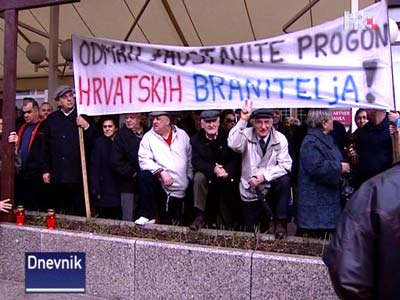 prosvjed branitelja u Zagrebu